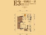 大足伸科中央新天地_1室2厅1卫 建面61平米