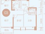 昊龙华庭_2室2厅2卫 建面91平米