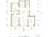 金茂长安悦_4室2厅2卫 建面118平米