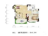 金晖梦乡缘_B1户型 建面64平米