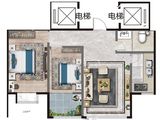 立国中泰名城_2室2厅1卫 建面91平米